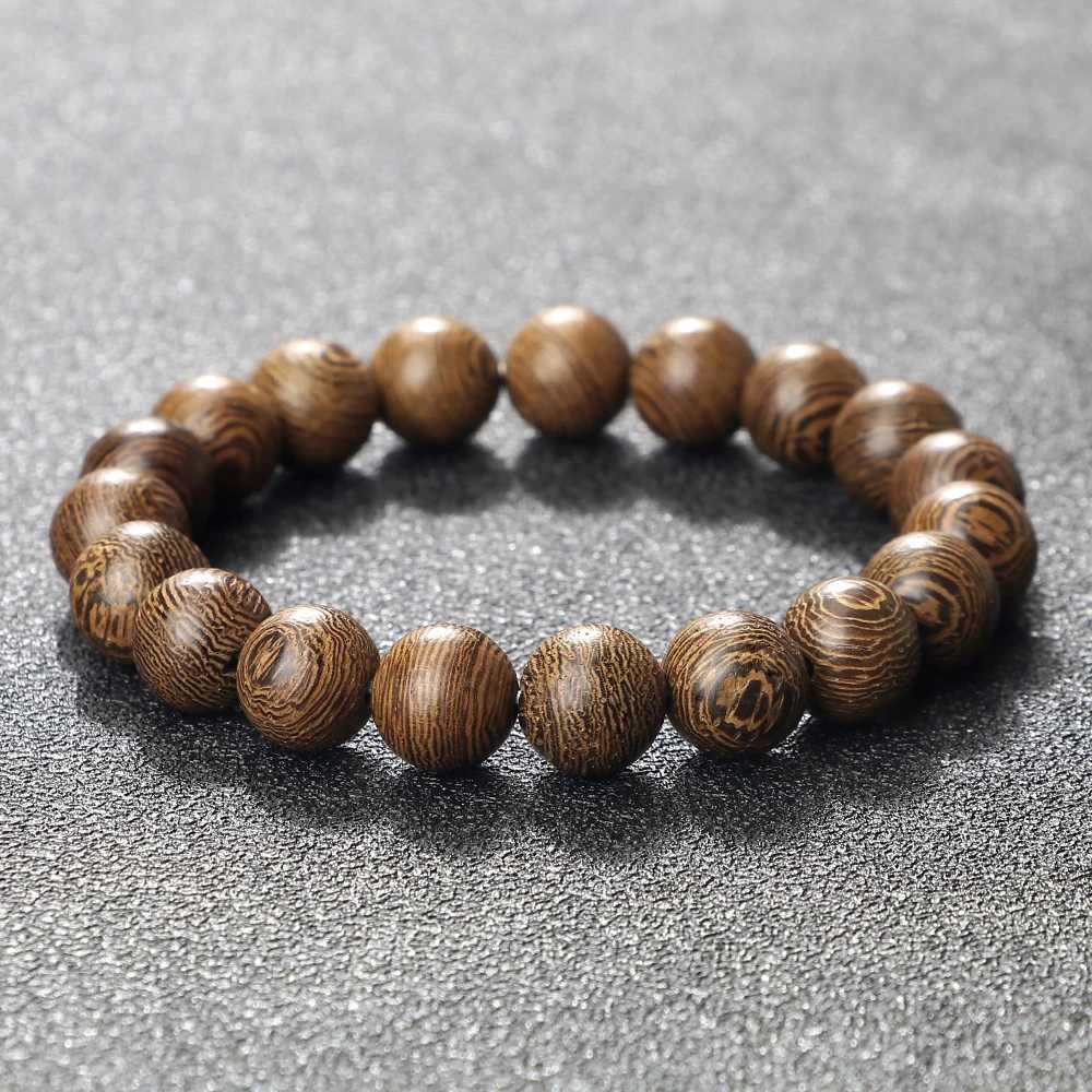 Natural wood beads bracelet Xizang Buddha rose handcrafted bracelet Yoga meditation prayer beads jewelry gifts for men and women W240913