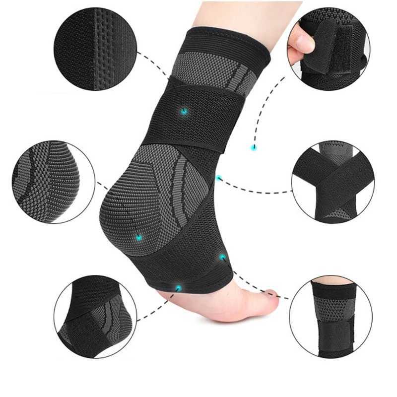 1 Pc Adjustable Compression Ankle Support Men Women Strong Ankle Brace Sports Protection Nylon Strap Belt Ankle Protector Y240913