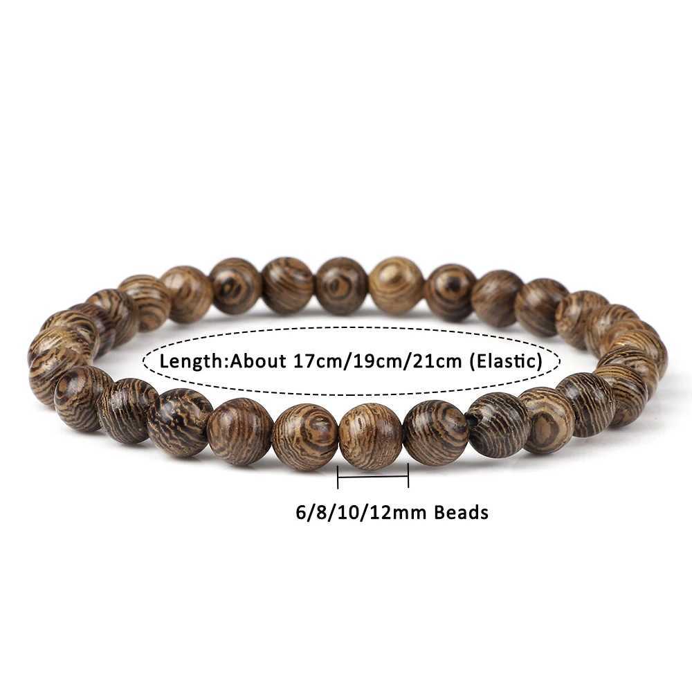 Natural wood beads bracelet Xizang Buddha rose handcrafted bracelet Yoga meditation prayer beads jewelry gifts for men and women W240913