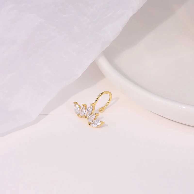 925 Sterling Silver Bling Zircon Clip On Earrings No Pierced Cartilage Earring for Women Earcuffs Clip Charming Jewelry Gift 1pcX240913