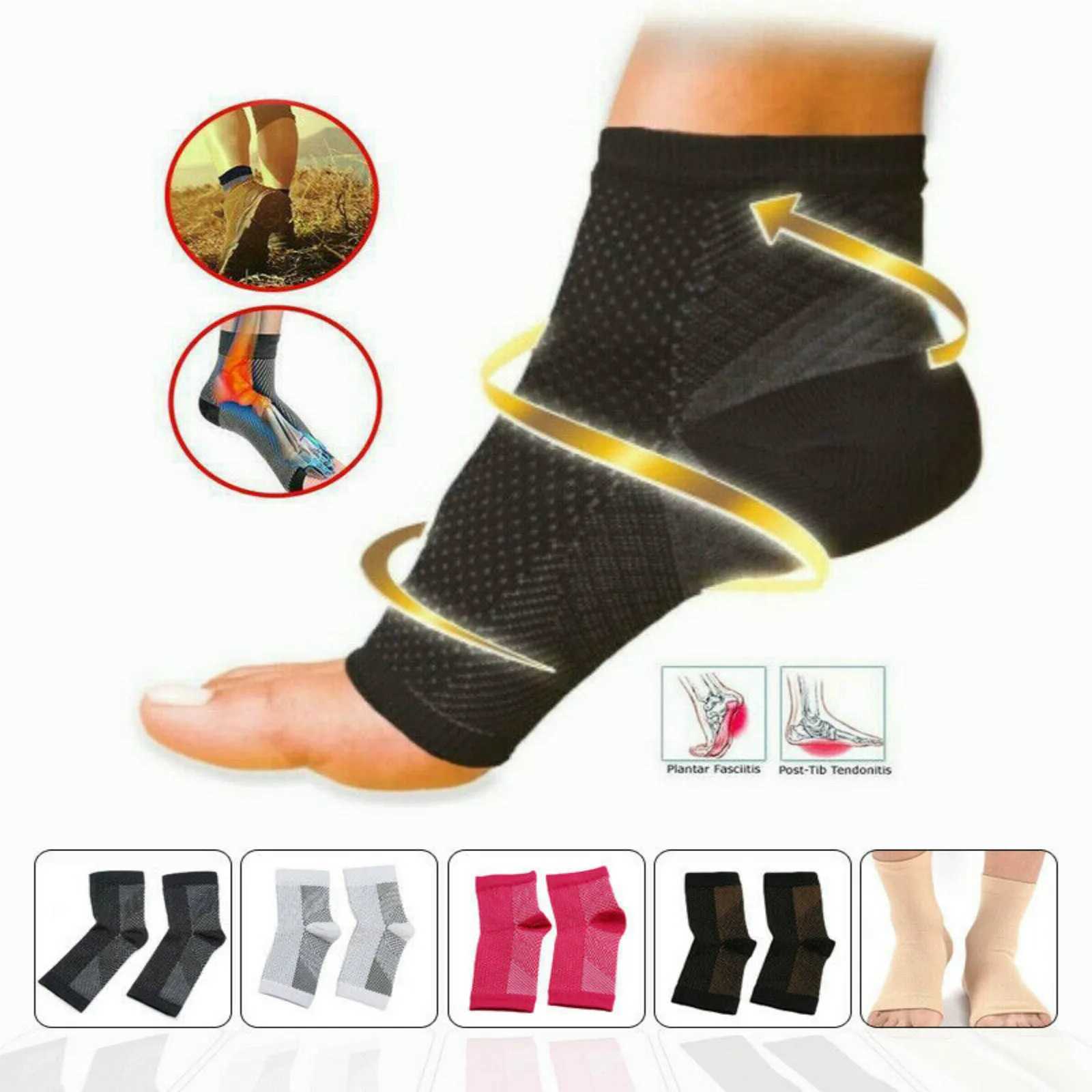 1PCS Elastic Knitted Sports Ankle Support Brace For Cycling Yoga Basketball Volleyball Men Women Foot Joint Ankle Protector Y240913
