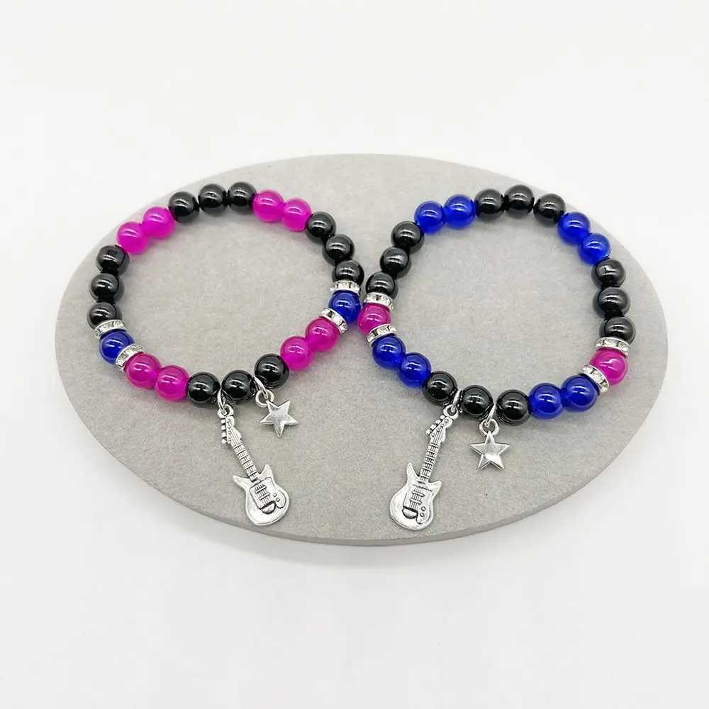 2-piece/set fashion couple bead bracelet TV girl matching bracelet who truly cares about album inspiration bracelet friend jewelry gift W240913