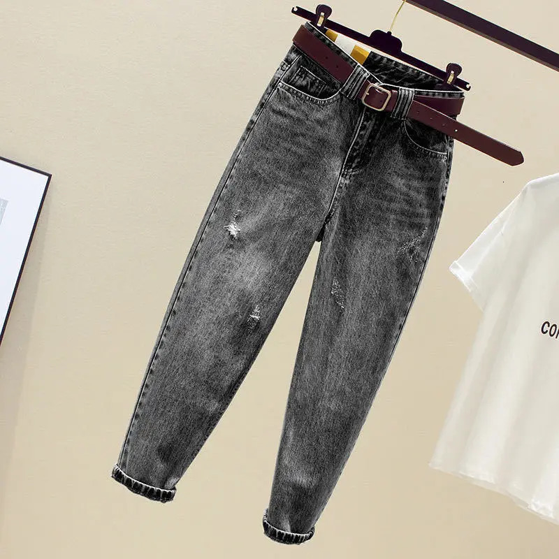Summer New Style Jeans Women's Loose-fit Slimming High-waisted Versatile Cropped Pants Korean Version 2021 Fashion Trend