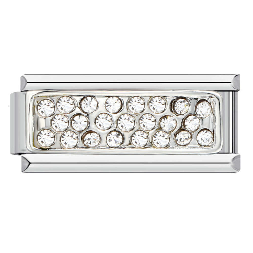 Long dia studded Italian module bracelet, new titanium steel welded oil drop cartoon DIY splicing bracelet Fit 9mm Bracelet Jewelry DIY Making Gifts