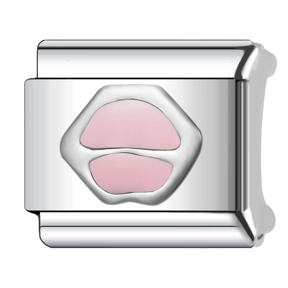 New Women's Gift Sweet heart and beautiful flowers Bead Italian Charms Links Bangle Beads Fit 9mm Stainless Steel Bracelet Making DIY For Women F