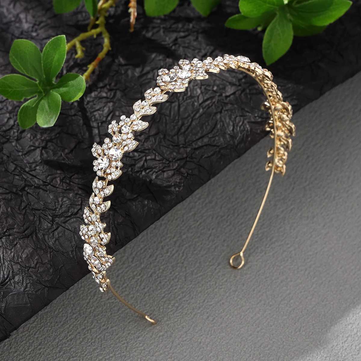 Luxury Silver Crystal Drop Bridal Jewelry Rhinestone Headpiece Wedding CrownX240913