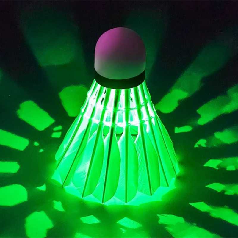 4pcs Lighting Badminton Dark Night Colorful LED Lighting Sport Badminton Light Spot Shuttlecock Accessory Red/Green/Blue/Colored Y240912