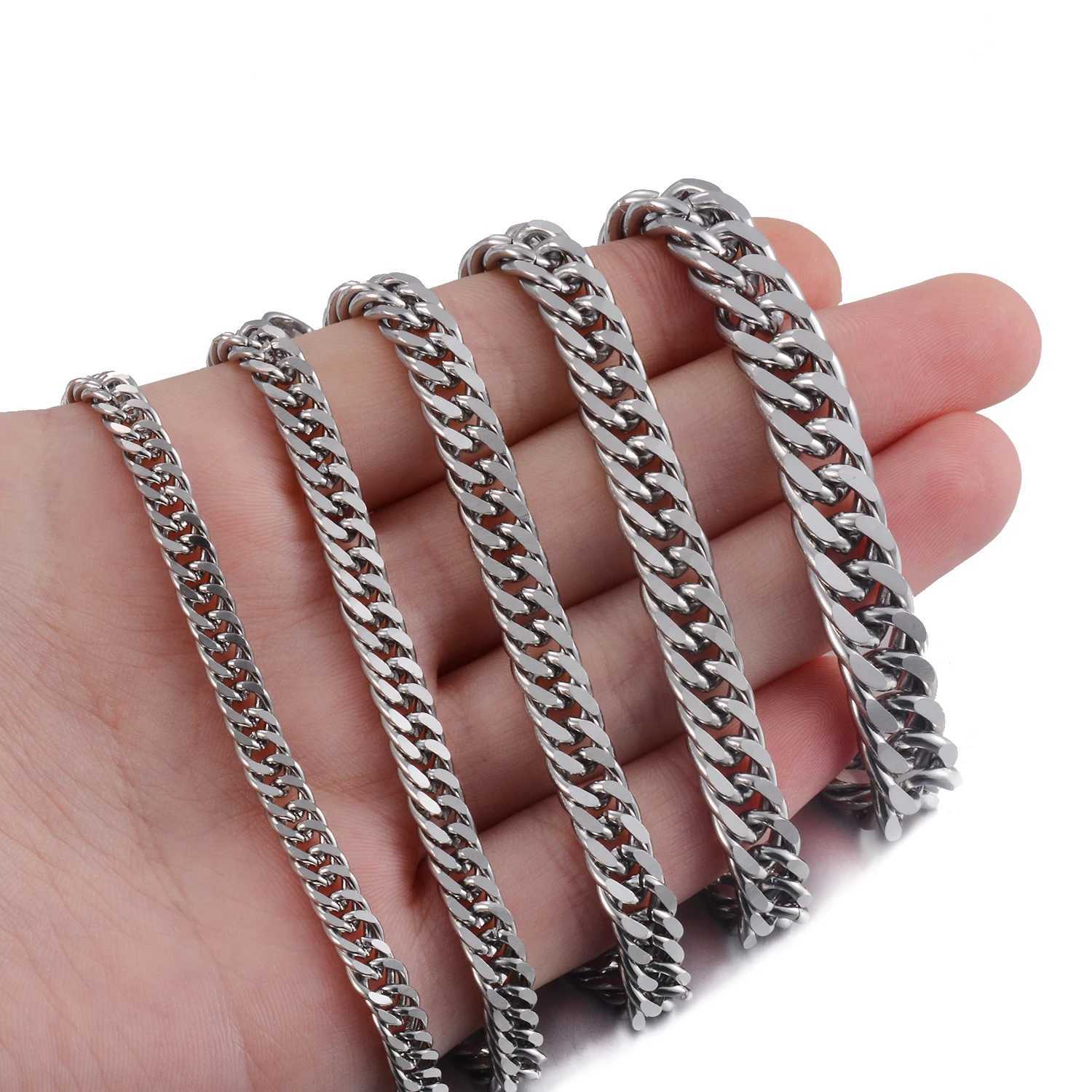 Popular Mens Stainless Steel Cuba Bracelet High Quality Men And Womens Jewelry Of Various LengthsX240913