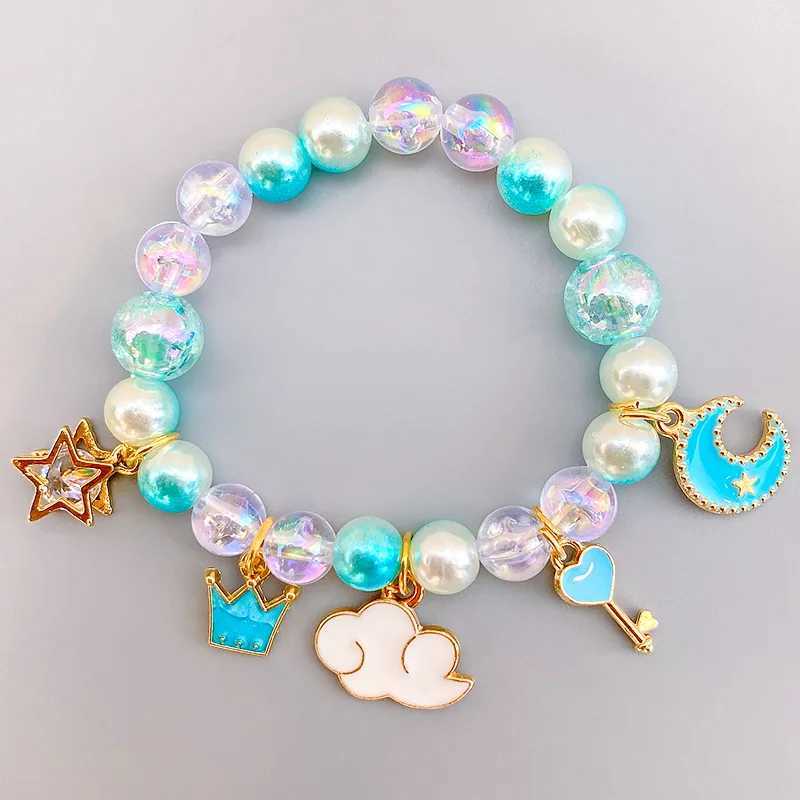 Childrens Bead Bracelet Childrens Elephant Rabbit Cartoon Pendant Bead Bracelet Christmas Gift Fashion Jewelry W240913