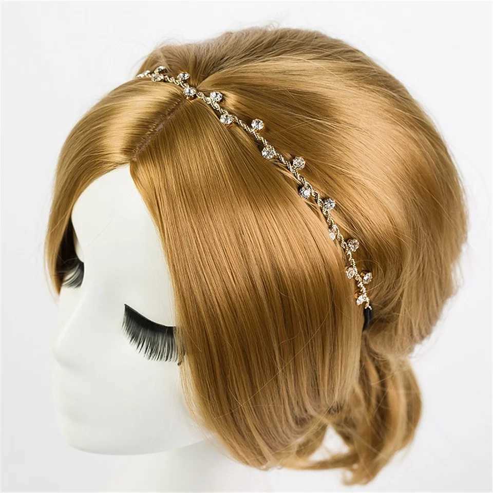 Crystal Rhinestones Head Bands Bridal Wedding Party Jewelry Hair Band Headdress Women Girls Temperament Hair Styling AccessoriesX240913