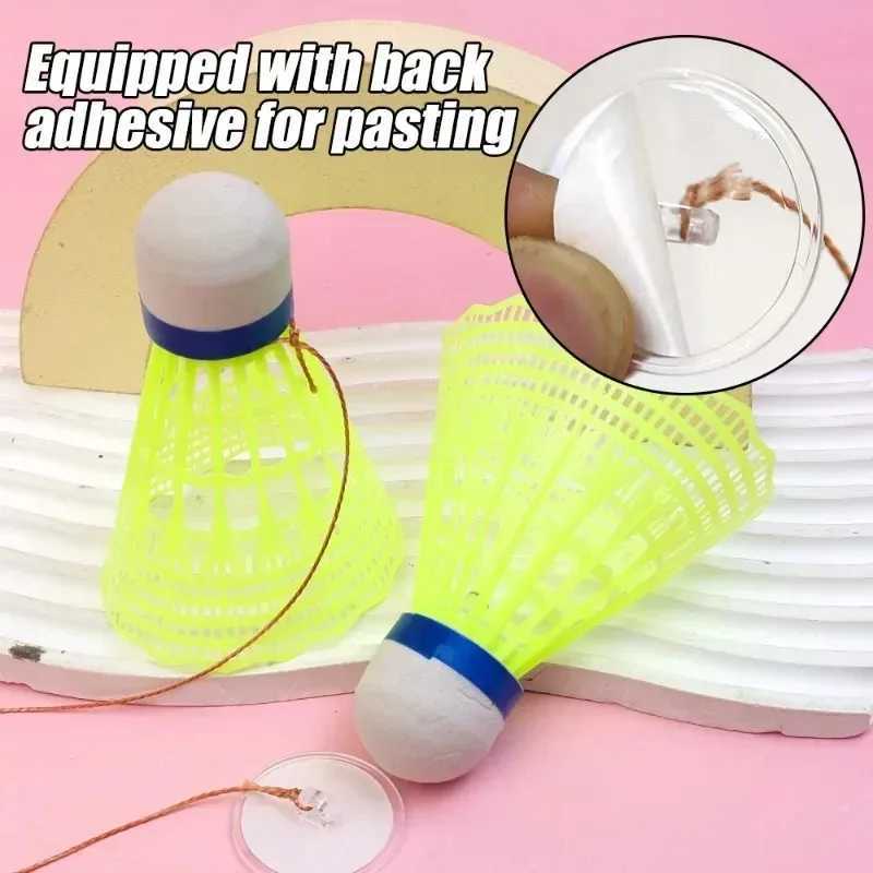 Portable Solo Badminton Trainer Set 3 Elastic Balls for Self Badminton Practice Training Accessories for Adults Kids Beginners Y240912