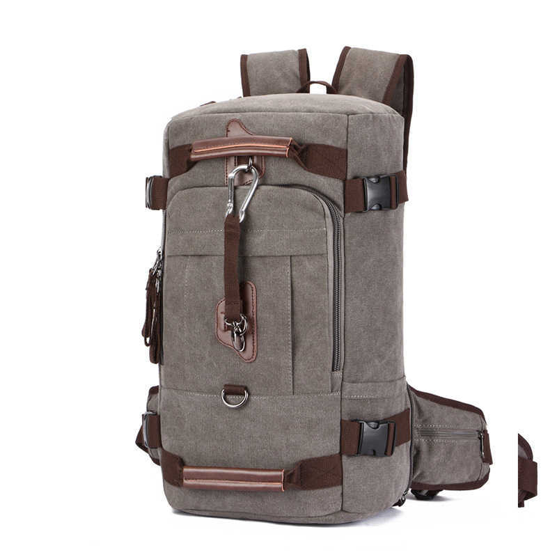 Outdoor backpack junior high school college canvas mountaineering bag Single Shoulder Messenger Bag Travel Bag 240915