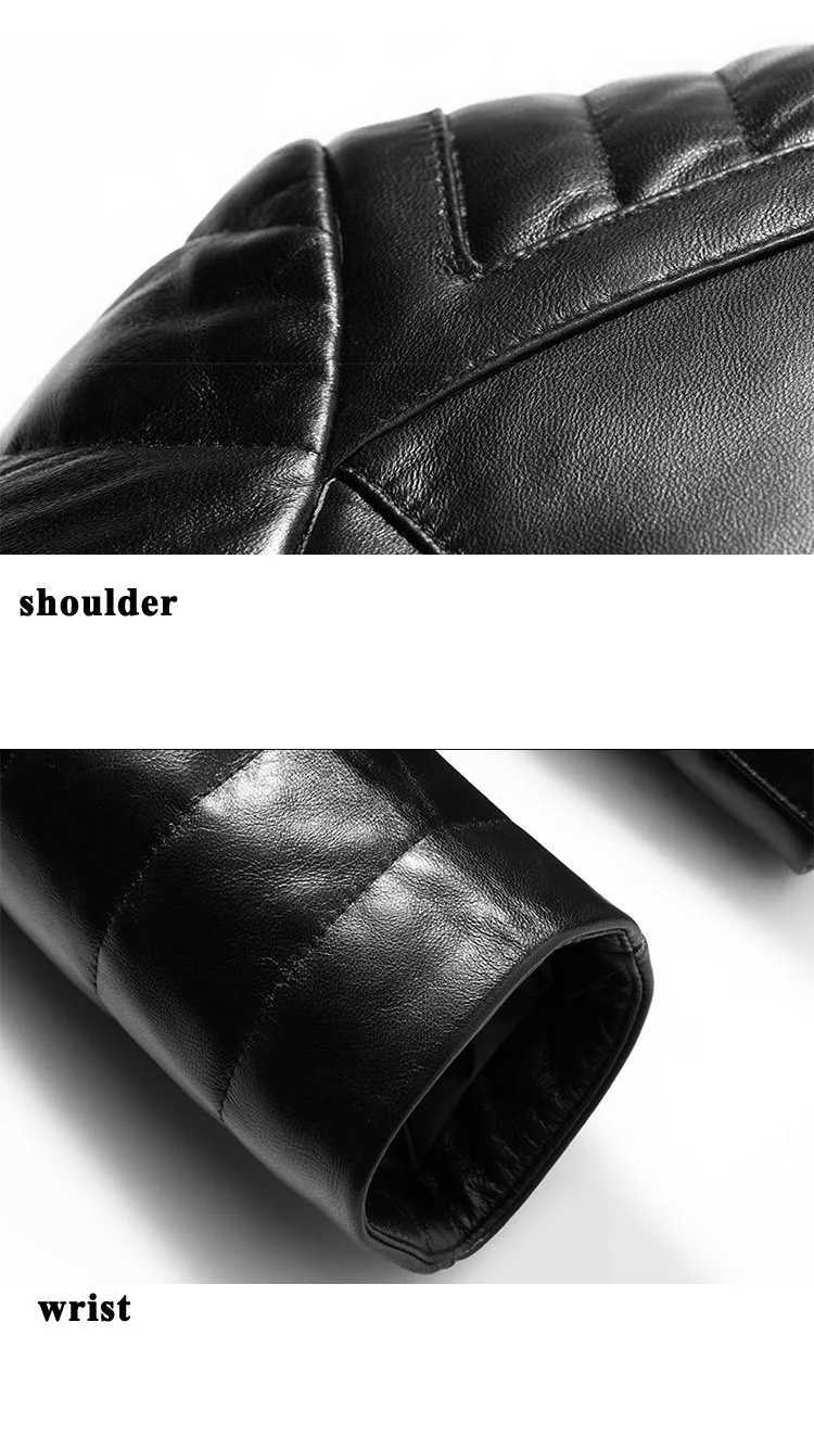 Genuine Leather Jacket For Men 2022 Winter Thick Warm Business Man Korean Fashion Mink Fur Stand Collar Coat Twill Check VesteX240913