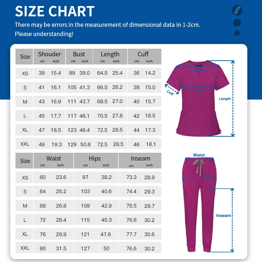 High Quality Scrub Suits Wholesale Operating Room Uniform Set Short Sleeve Nurse Set Accessories Tops Pants Scrubs Suit 240911