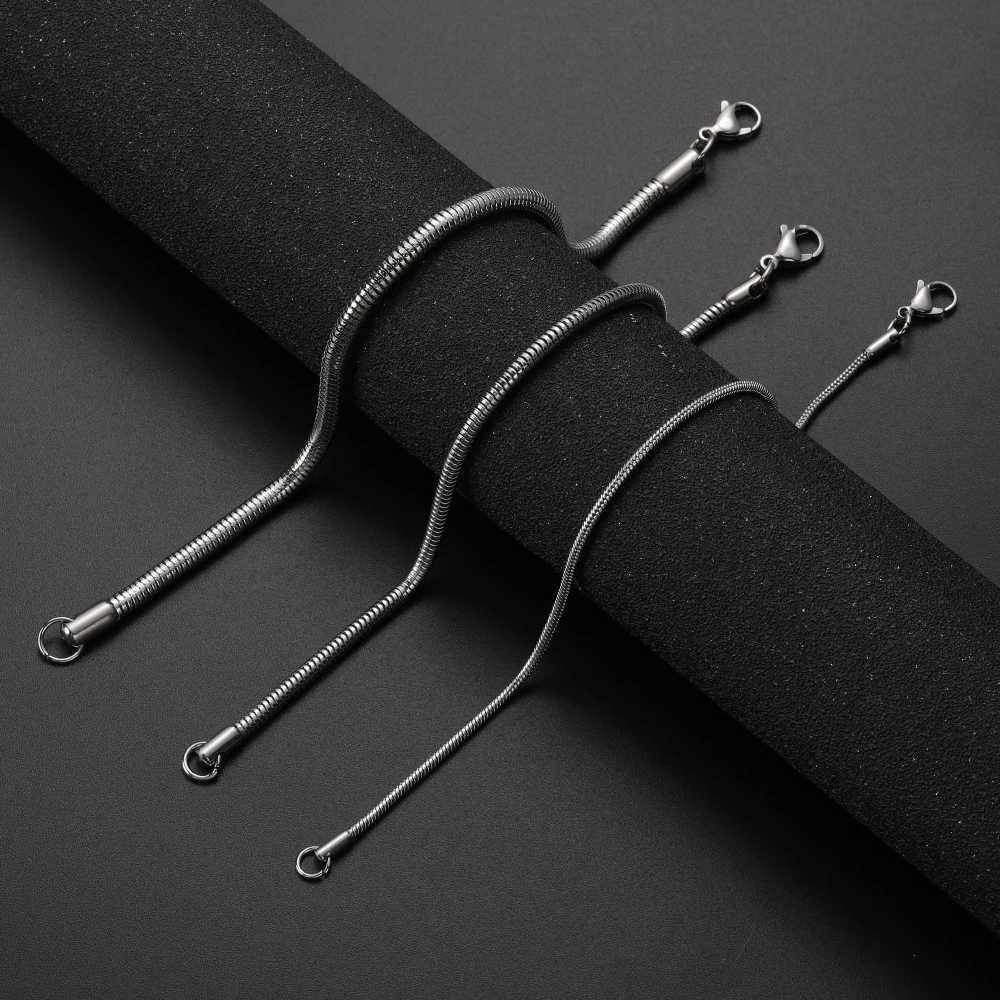 Wholesale Price Width 2/3/4MM 316L Stainless Steel Round Snake Chain Bracelet Fashion Gift Jewelry For Men and Women Top QualityX240913