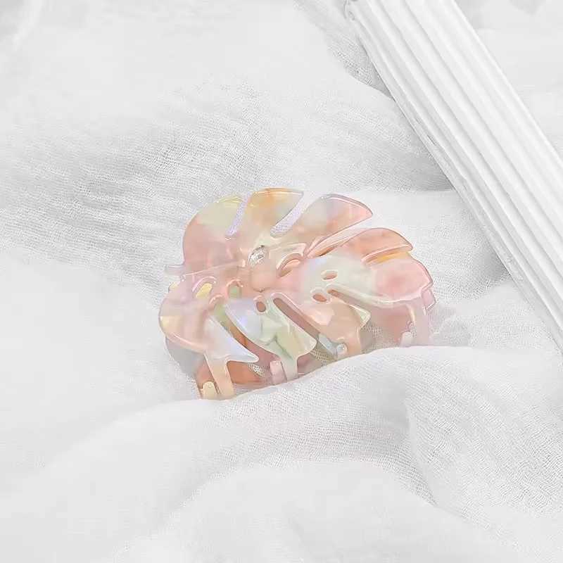 Refreshing World Style Emerald-green Leaf Hair Claw Personality Design Acetate Hair Claw Clips Hair Accessories for Women GirlsX240912