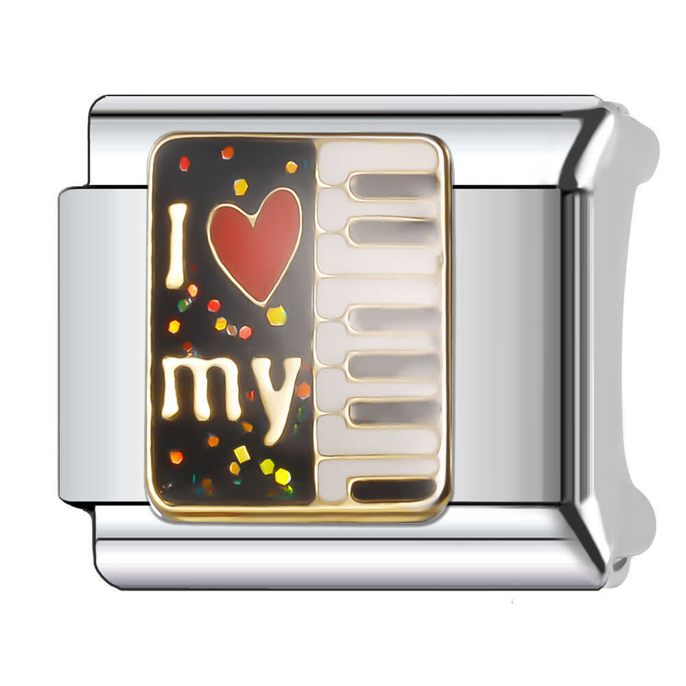 New Women's Gift angel Bead Italian Charms Links Bangle Beads Fit 9mm Stainless Steel Bracelet Making DIY For Women Fashion Jewelry