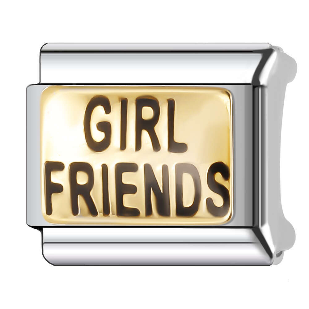 2024 New Women's Gift Gold Color Cute Animal Italian Charms Links Beads Fit 9Mm Stainless Steel Bracelet DIY Making Jewelry