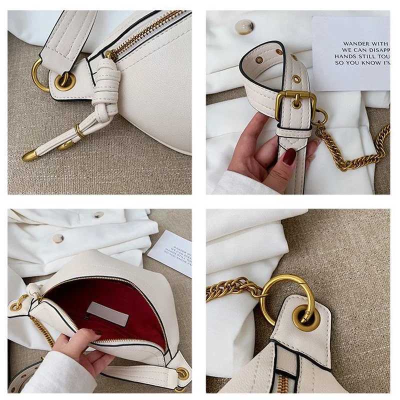 Women Waist Packs Leather Fanny Letter Belt Bags New Shoulder Wild Messenger Fashion Chest Crossbody Bag Bolsos Para Mujer Z240912
