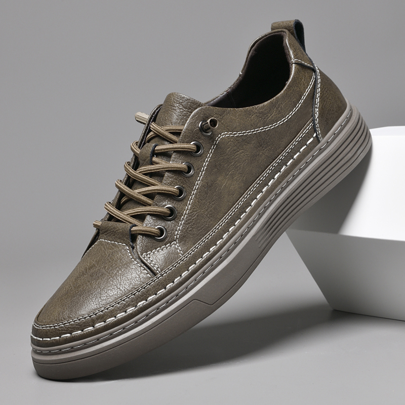 Autumn Spring Hot Selg Genuine Leather Casual Simple Sports Mountaineering Men's Commuting Work Shoes 00e0