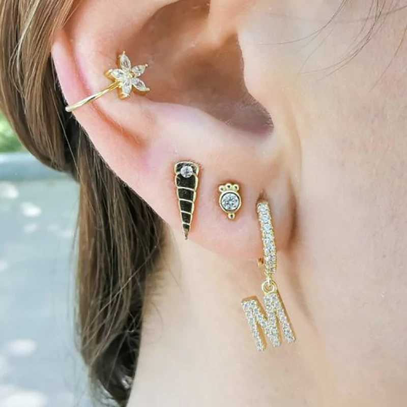 CRMYA Gold Silver Filled Ear Cuffs For Women CZ Zircon Ear Rings For Girls Clip Earring Jewelry Wholesale Aretes De MujerX240913