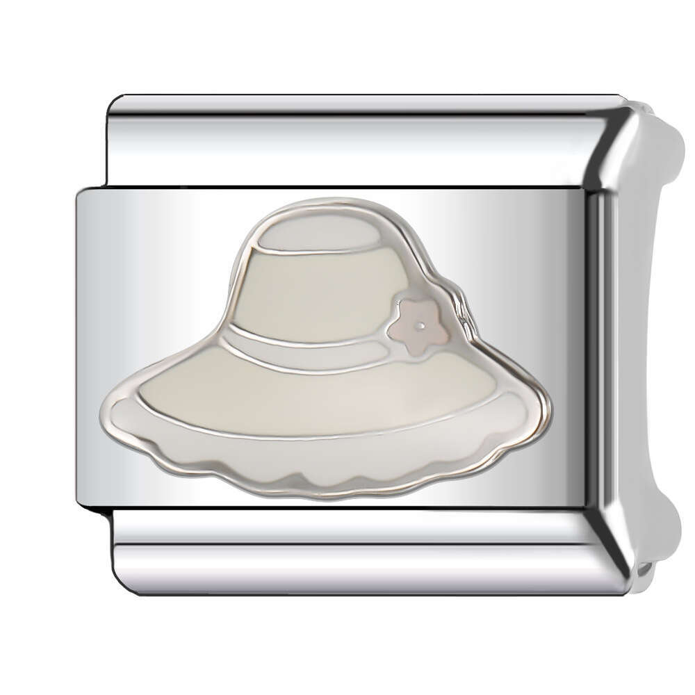 2024 New Women's Gift Cute High heels hats dresses bead Italian Charms Links Beads Fit 9Mm Stainless Steel Bracelet DIY Making Jewelry