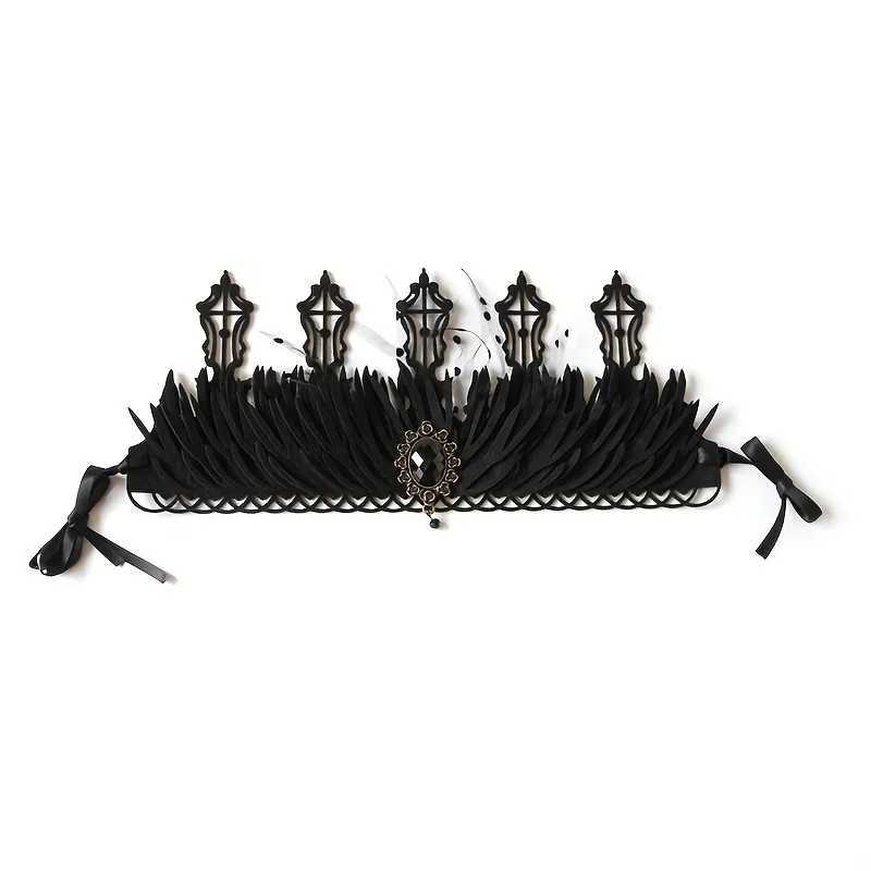 Tiaras 1PC Vintage Crown Halloween Makeup Ball King Princess Witch Head Gothic Style Accessories Headwear H240913