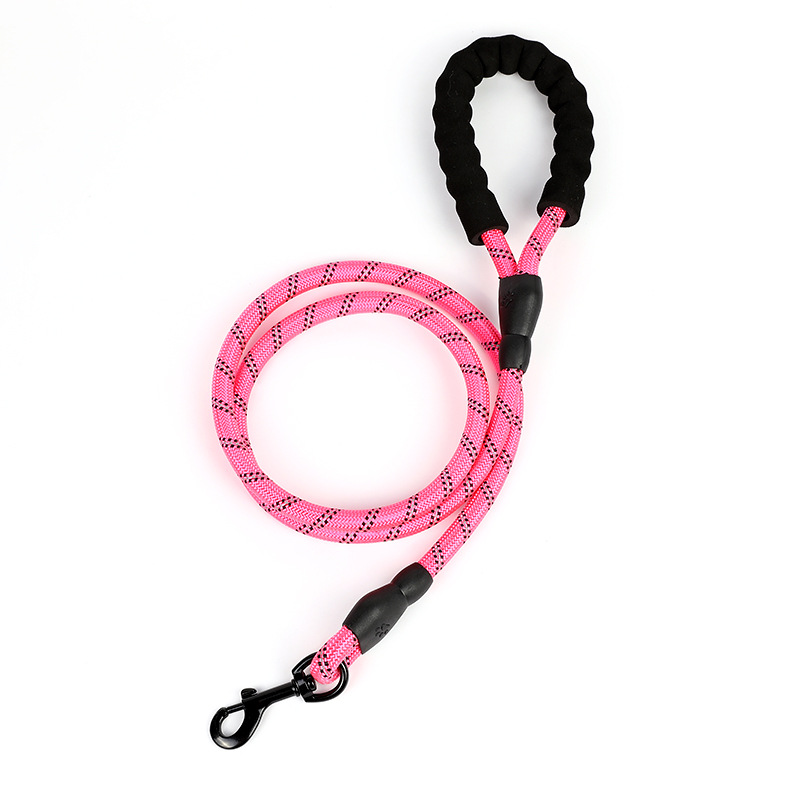 Pet Leash Reflective Strong Dog Leash 1.5M Long with Comfortable Padded Handle Heavy Duty Training Durable Nylon Rope Leashes