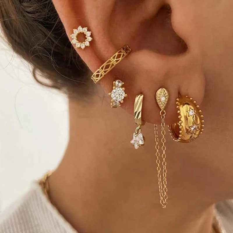 KEYOUNUO Gold Filled Silver Color Cartilage Madrid Ear Cuffs Earrings For Women Golden Clip Earring Party Jewelry WholesaleX240913