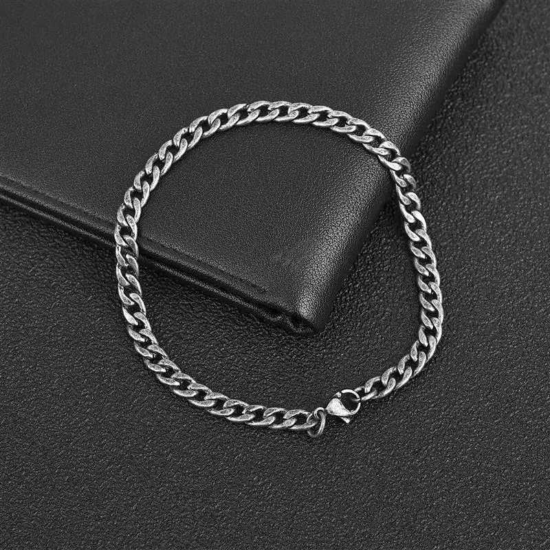 Men Simple Stainless Steel Curb Cuban Link Chain Bracelet for Women Unisex Bangle Fashion Hiphop Wristband Jewelry Gift 5-11 mmX240913