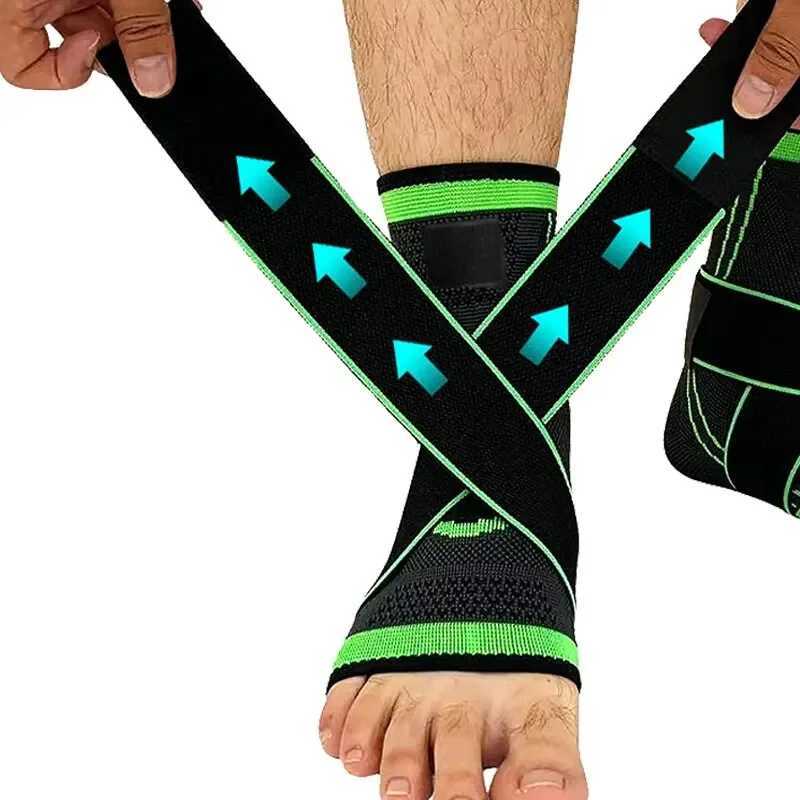 Ankle Support Brace Adjustable Strong Compression Knittd Ankle Sleeve For Men Women Sports Protection Y240914