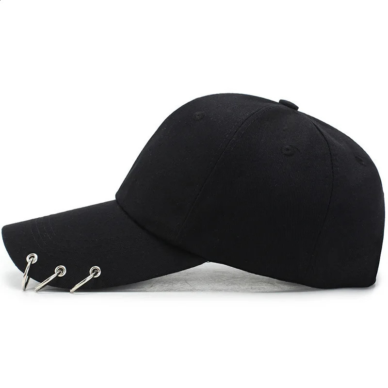 Unisex Fashion Baseball Cap Solid Color with Ring Sun Protection Casual Adjustable Four Seasons 240906