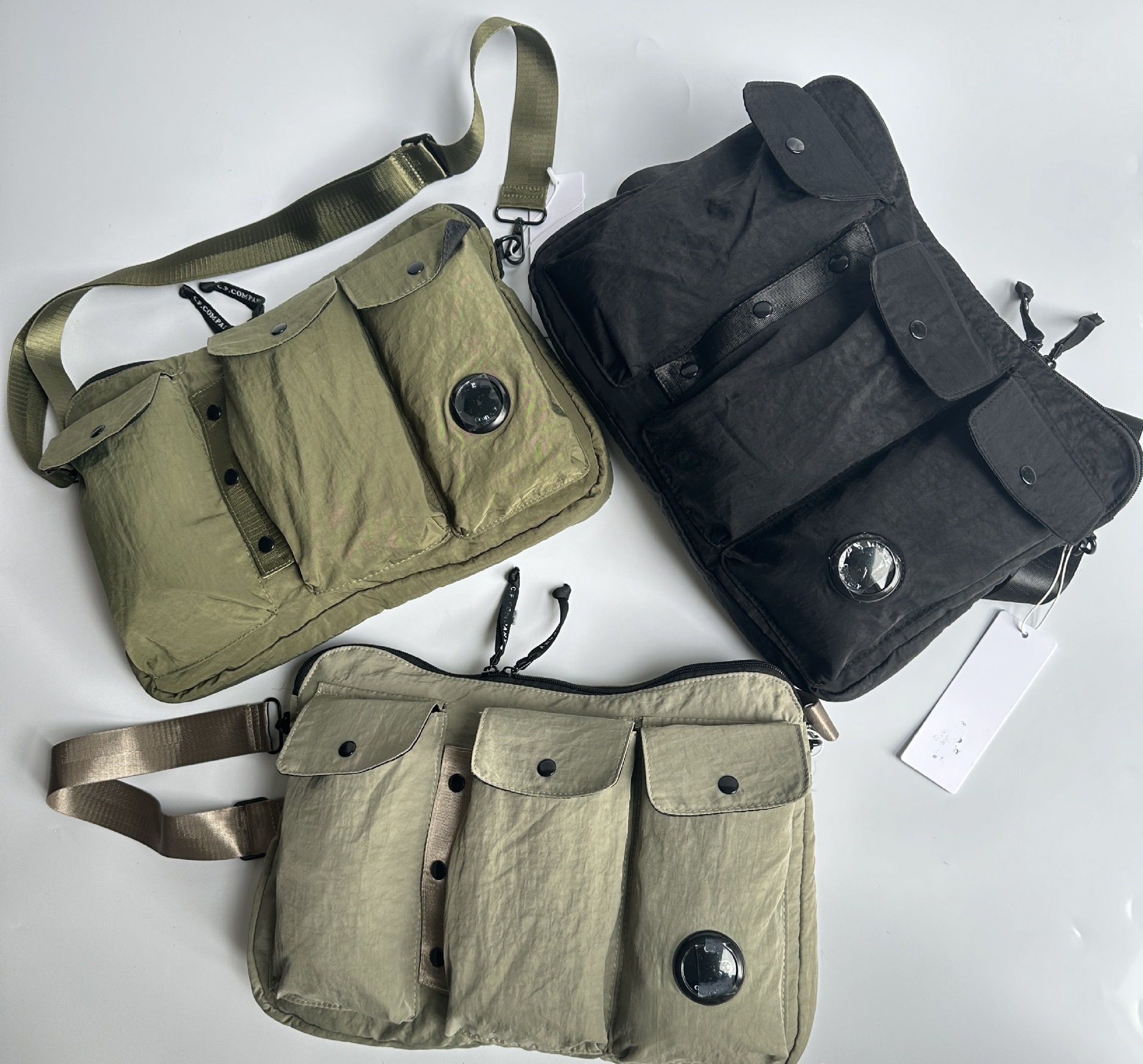 2024 Men Single Inclined Shoulder Men's Functional Lens Style Single Room Crossbody bag Tote Bag Chest Packs Waist Bags Unisex sling Packging