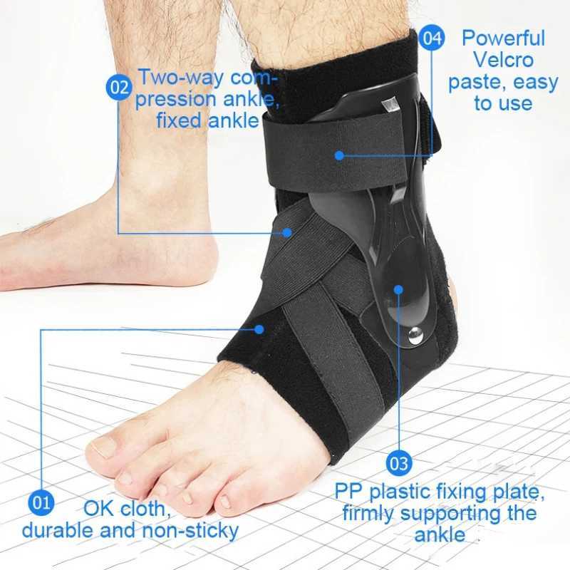 Ankle Support Brace Elastic Compression Sleeve Sport Relief Pain Foot Stabilizer Foot Guard For Running Fitness Walking 1pcs Y240913