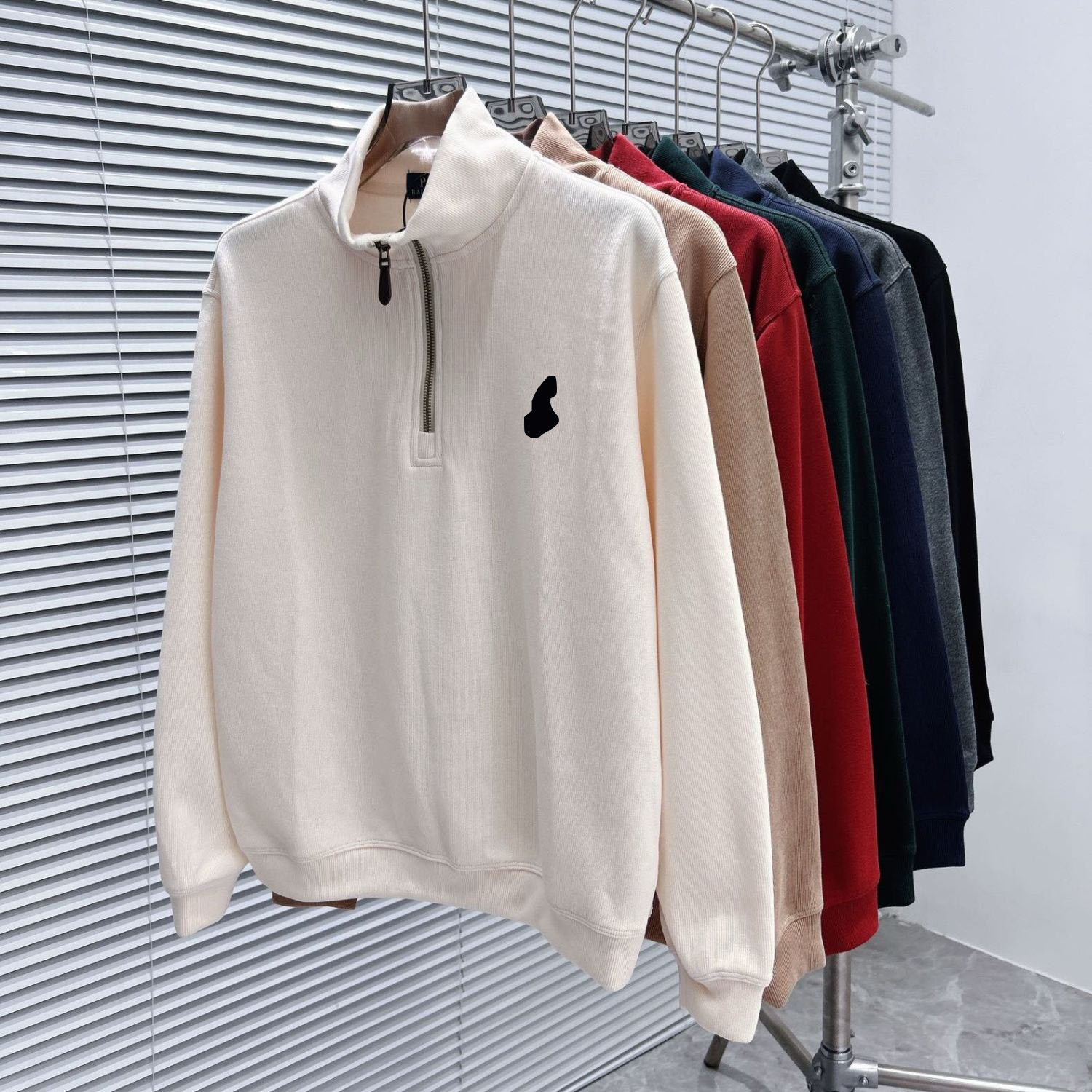 Sweatshirt Fashion POLO Women Tops Casual Letter Horse Embroidery Mens hoodie s Jumpers Warm Quarter Half Zip Up Pullover w250425