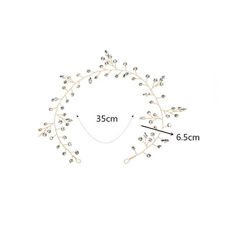 New Crystal Wedding Hairband Bridal Tiara Flower Headpiece Headband Women Bride Headdress Ornament Jewelry Hair Vine AccessoriesX240913