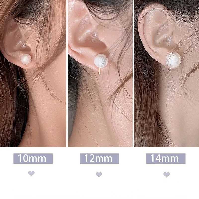 1Pair Pearl Ear Clip Fashion Without Ear Hole Earings for Women Simple Coil Ear Clip Fashion Jewelry Daily DecorationX240913