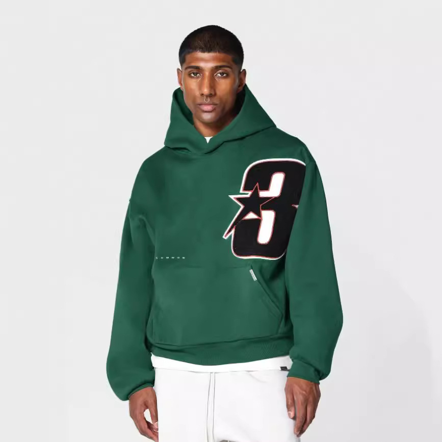 Men's Hoodies Number Star print Hoodie Oversized and Casual Sweatshirts for Fall/Winter