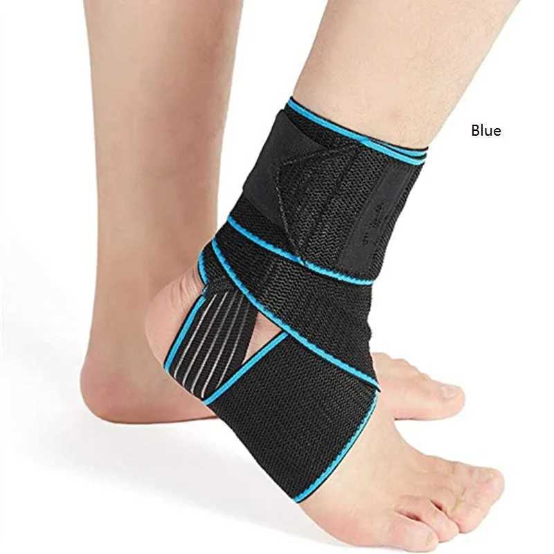 Adjustable Ankle Support Compression Ankle Brace Protector for Running Soccer Basketball Nylon Knitted Gym Bandage Ankle Strap Y240914