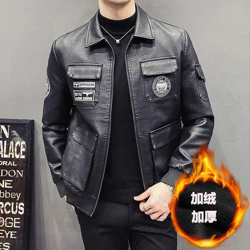 2023 New Mens Leather Jackets Autumn Winter Casual Motorcycle PU Jacket Biker Leather Coats Brand Clothing Plus size S-5XLX240913