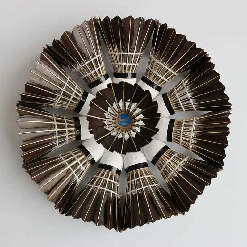 Black Barreled Badminton Training Match Black Goose Feather 12-pack Wholesale Badminton. Shuttlecock Durable Shuttlecock Y240912