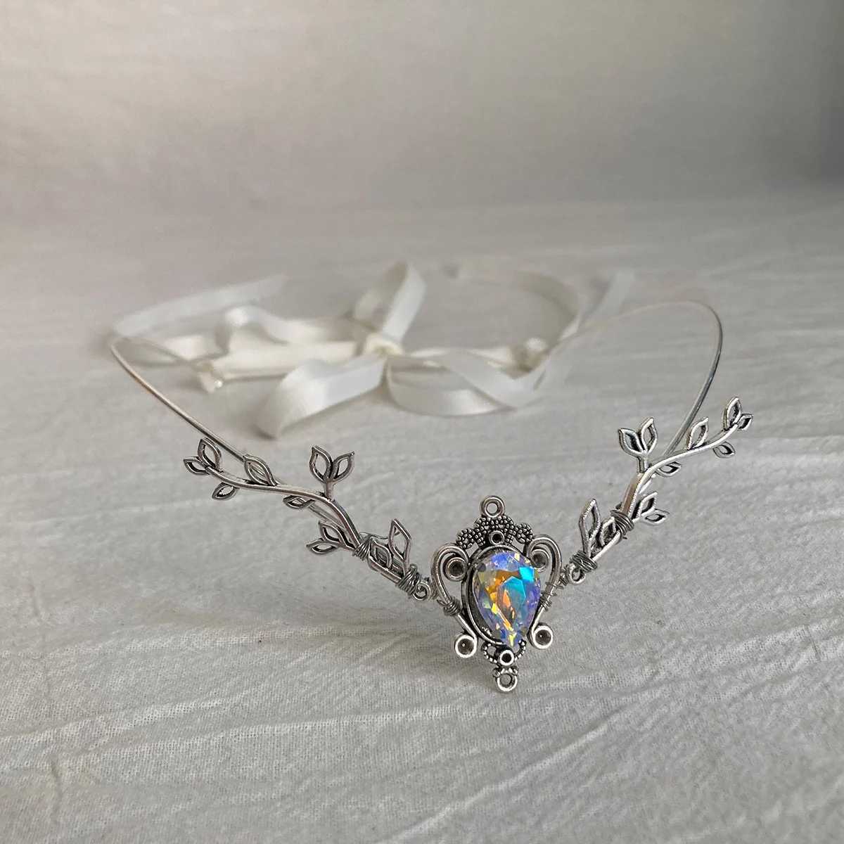 Bridal Headpiece Woodland elf tiara elven headpiece fairy crown elventiara elven crown circlet wedding crownX240913