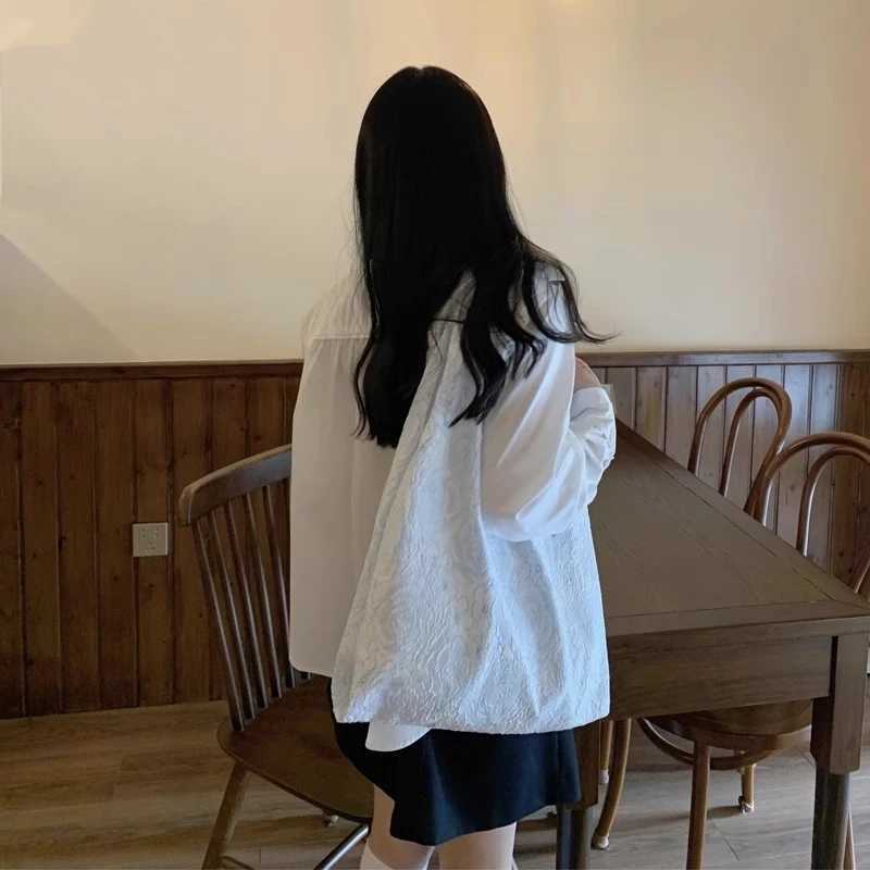 Pleated Elegant Womens Shoulder Bag Japanese Style Literary Aesthetic Shopper Casual Sweet 2024 Fashion Female Handbag 240913