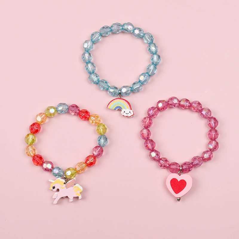 Colorful soft clay bead bracelet suitable for girls sweet fruit friendship bracelet fashionable jewelry accessories wholesale trend gift W240913
