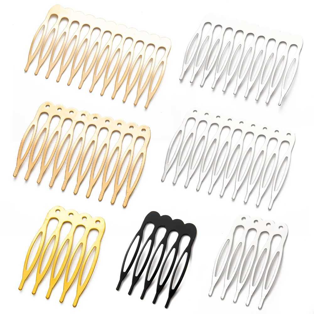 10pcs 5 8 10 12 14 16 18 Teeth Metal Hair Comb Brass For Clip Women Girl Bridal Ornament Jewelry Decorative Accessories WeddingX240913