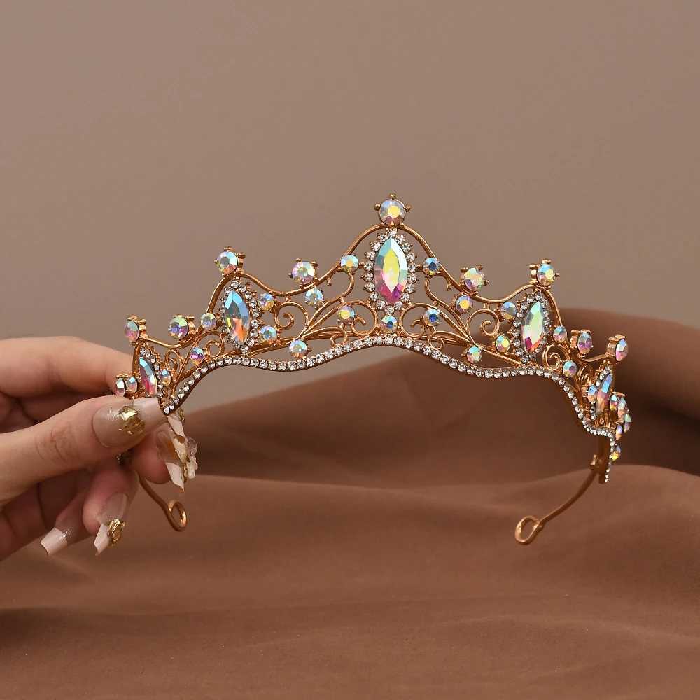Princess Queen Vintage Baroque Crystal Crown Rhinestone Tiara For Women Bridal Weeding Party Prom Jewelry Hair AccessoriesX240913