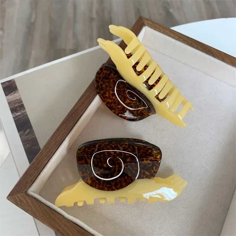 Creative Funny Acetate Sunflower Star Snail Hair Clip Claw For Women Medieval Sun Female Shark HairpinX240912