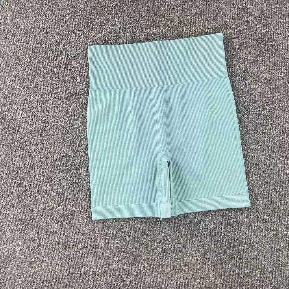 Yoga Womens Summer New High Waisted Hip Lifting Tight Fitting Fitness Pants Threaded Solid Color Sports Pants Womens Workout Clothe Yoga Clothes