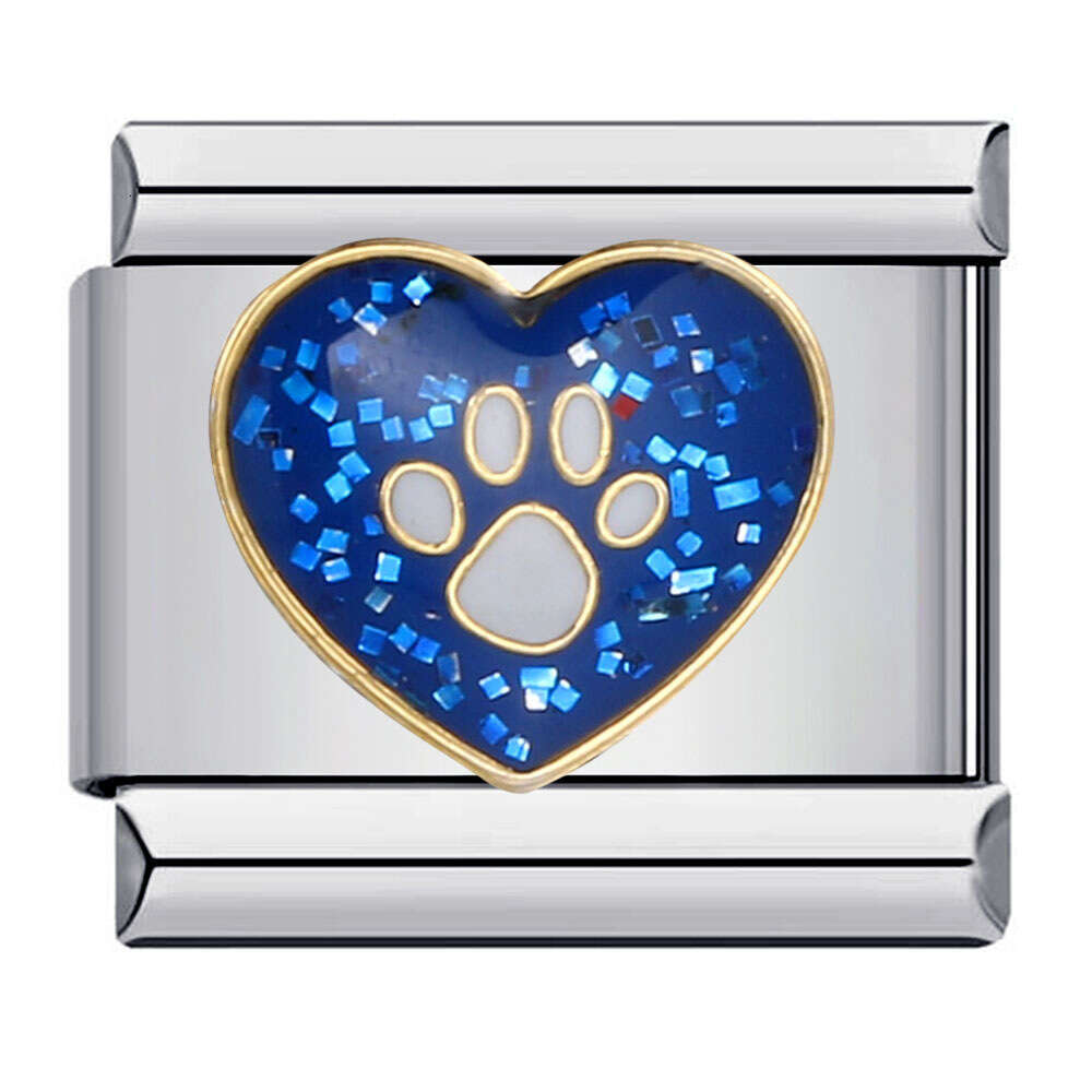 Bead Titanium Steel Welding Enamel DIY Bracelet Couple's Best Friend Birthday Gift Italian Charm Links Fit 9Mm Bracelet Jewelry DIY Making Gifts