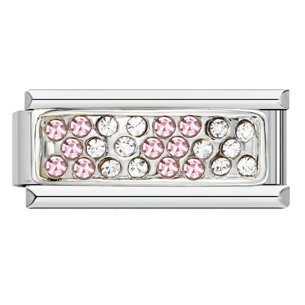 Long dia studded Italian module bracelet, new titanium steel welded oil drop cartoon DIY splicing bracelet Fit 9mm Bracelet Jewelry DIY Making Gifts